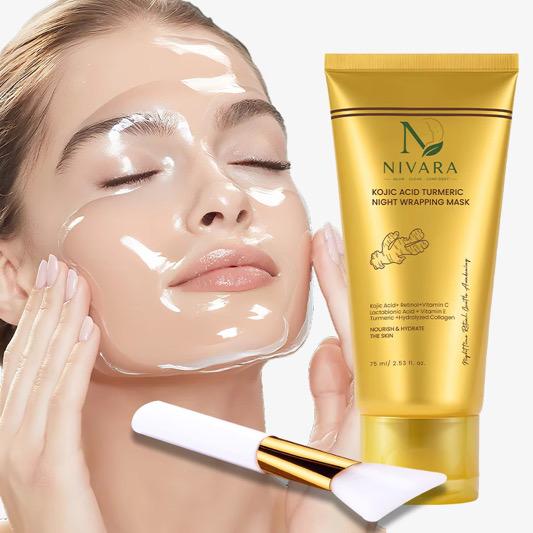 NIVARA Kojisäure & Kurkuma Night Wrapping Mask